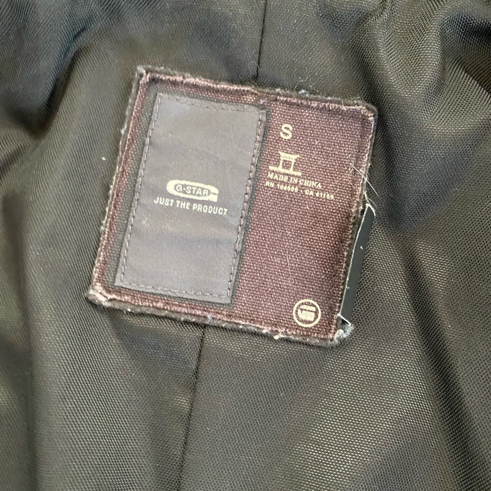Vintage G Star Raw Black Moto Jacket Size S 100% Cotton - Picture 2 of 6